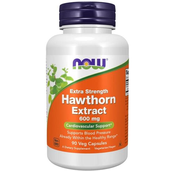 NOW Foods Hawthorn Extract 600mg Extra Strength Capsules 90 Capsules