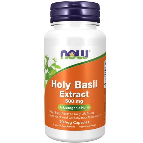 NOW Foods Holy Basil Extract 500mg Capsules 90 Capsules