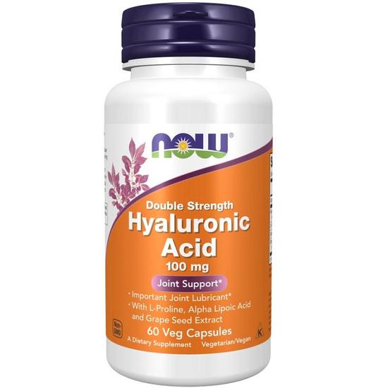 NOW Foods Hyaluronic Acid 100mg Double Strength Capsules 60 Capsules