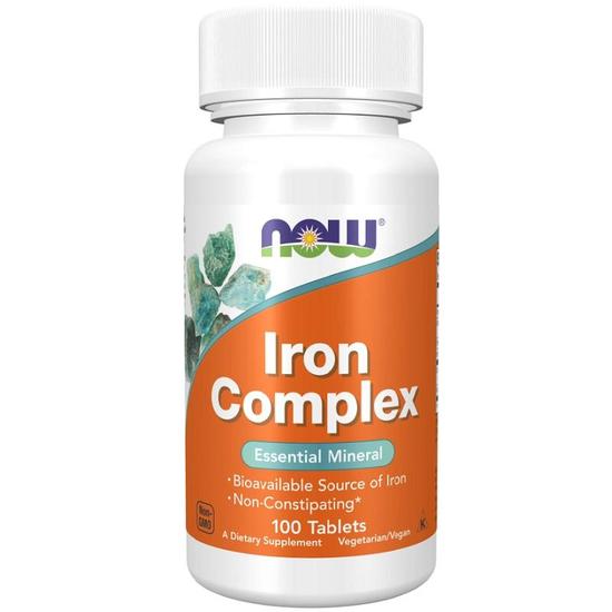 NOW Foods Iron Complex Tablets 100 Tablets