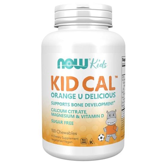 NOW Foods Kid Cal Tart Orange Chewables 100 Chewables