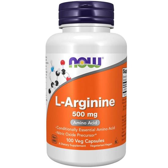 NOW Foods L-Arginine 500mg Capsules 100 Capsules