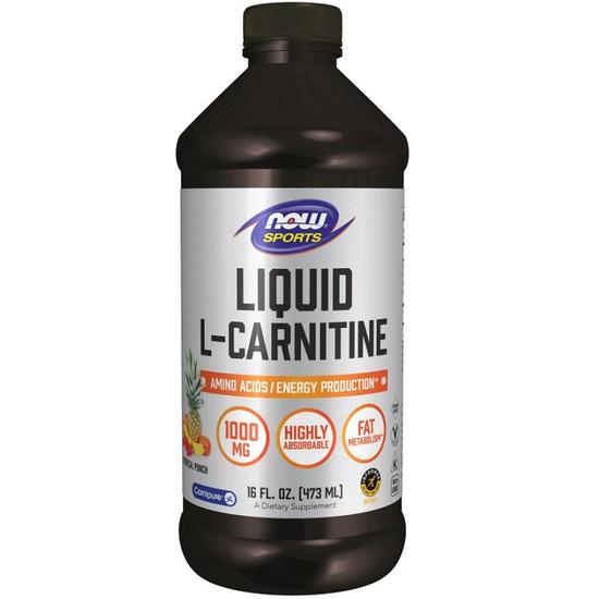 NOW Foods L-Carnitine Liquid 1000mg Tropical Punch 473ml