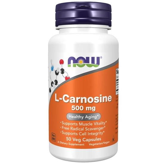 NOW Foods L-Carnosine 500mg Capsules 50 Capsules