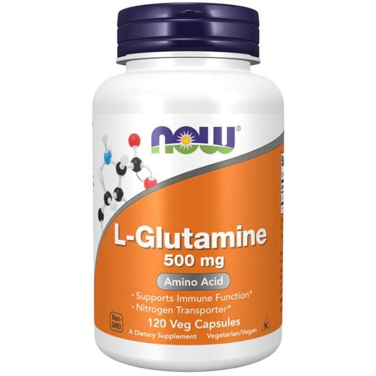 NOW Foods L-Glutamine 500mg Capsules 120 Capsules