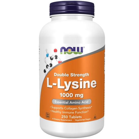 NOW Foods L-Lysine 1000mg Tablets 250 Tablets