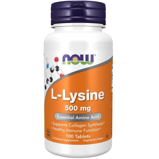 NOW Foods L-Lysine 500mg Tablets 100 Tablets