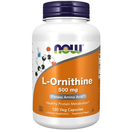 NOW Foods L-Ornithine 500mg Capsules 120 Capsules