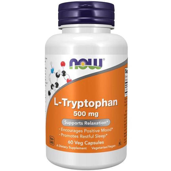 NOW Foods L-Tryptophan 500mg Capsules 60 Capsules