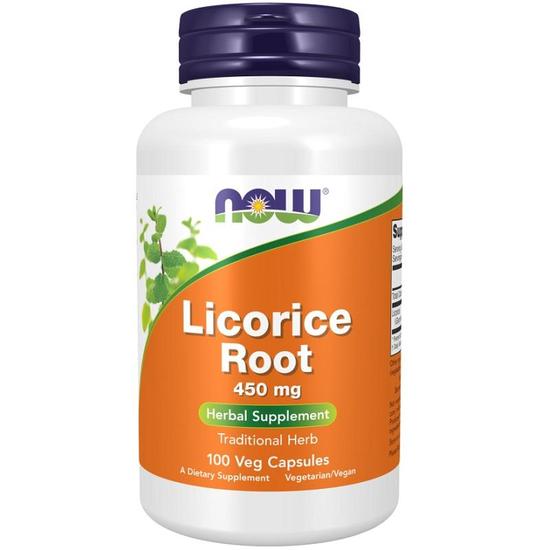 NOW Foods Licorice Root 450mg Capsules 100 Capsules