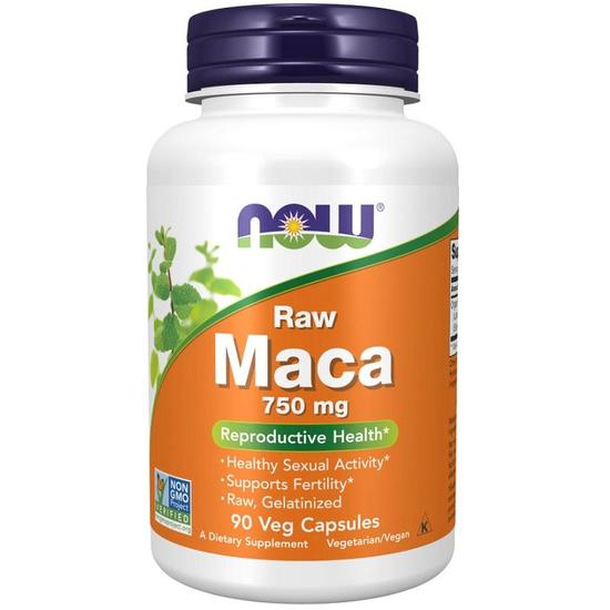 NOW Foods Maca 6:1 Concentrate 750mg RAW Capsules 90 Capsules