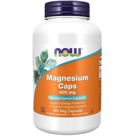 NOW Foods Magnesium 400mg Capsules 180 Capsules