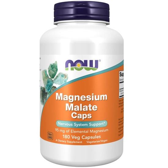 NOW Foods Magnesium Malate Capsules 180 Capsules