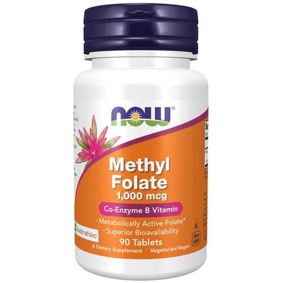 NOW Foods Methyl Folate 1000mcg Tablets 90 Tablets