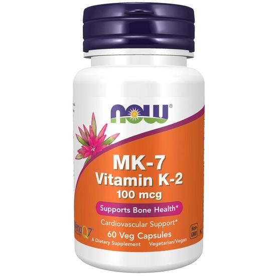 NOW Foods MK-7 Vitamin K-2 100mcg Capsules 60 Capsules