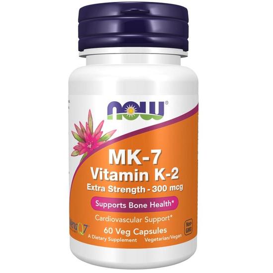 NOW Foods MK-7 Vitamin K-2 300mcg Extra Strength Capsules 60 Capsules