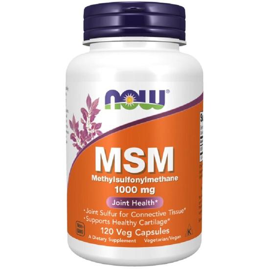 NOW Foods MSM Methylsulphonylmethane 1000mg Capsules 120 Capsules