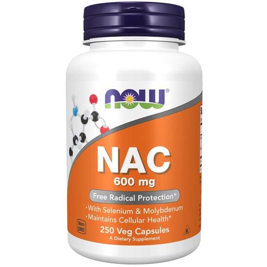 NOW Foods NAC With Selenium & Molybdenum 600mg Capsules 250 Capsules