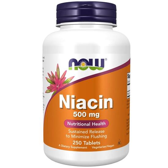 NOW Foods Niacin 500mg Tablets 250 Tablets