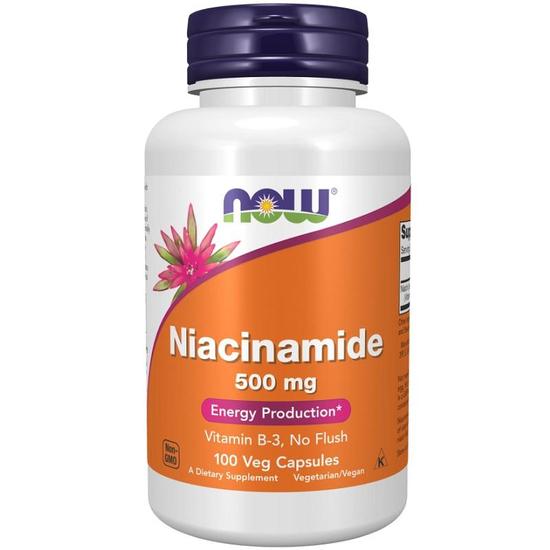 NOW Foods Niacinamide 500mg Capsules 100 Capsules