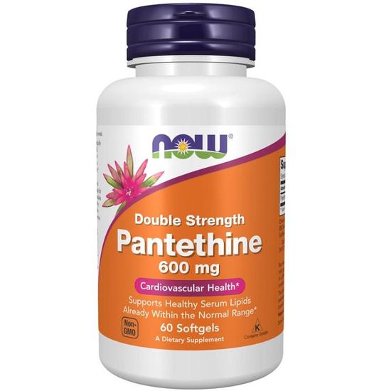 NOW Foods Pantethine 600mg Double Strength Softgels 60 Softgels