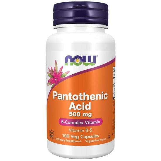 NOW Foods Pantothenic Acid 500mg Capsules 100 Capsules