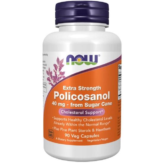 NOW Foods Policosanol 40mg Extra Strength Capsules 90 Capsules