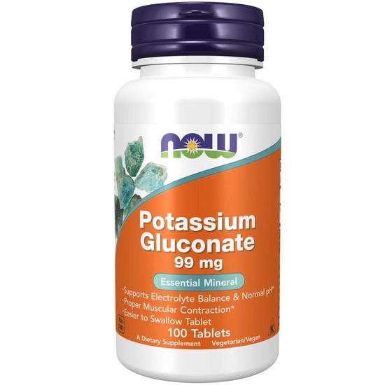 NOW Foods Potassium Gluconate 99mg Tablets 100 Tablets