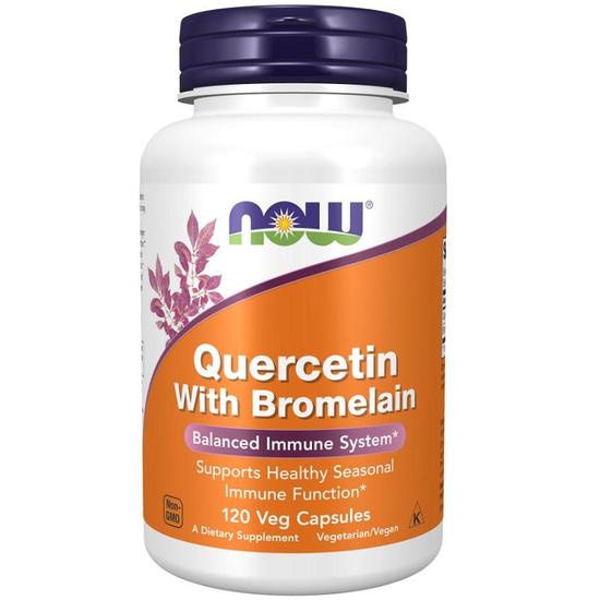 NOW Foods Quercetin With Bromelain Capsules 120 Capsules