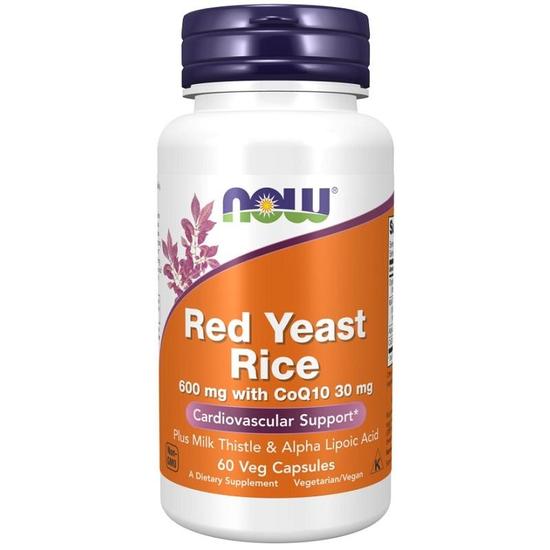 NOW Foods Red Yeast Rice With CoQ10 600mg Capsules 60 Capsules