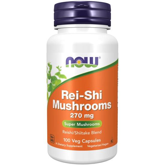 NOW Foods Rei-Shi Mushrooms 270mg Capsules 100 Capsules