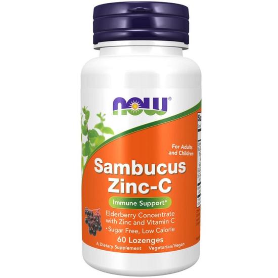 NOW Foods Sambucus Zinc-C Lozenges 60 Lozenges