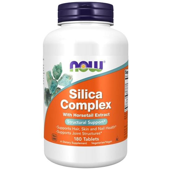 NOW Foods Silica Complex With Horsetail Extract Tablets 180 Tablets