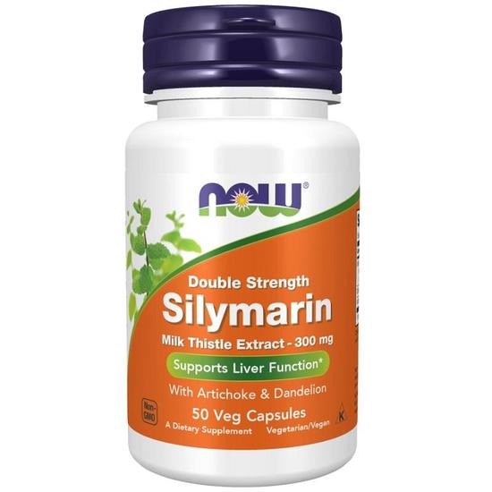 NOW Foods Silymarin With Artichoke & Dandelion 300mg Capsules 50 Capsules