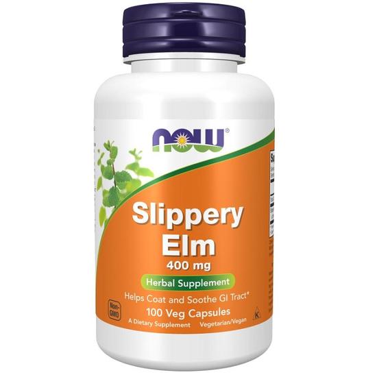 NOW Foods Slippery Elm 400mg Capsules 100 Capsules