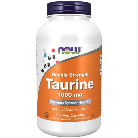 NOW Foods Taurine 1000mg Double Strength Capsules 250 Capsules