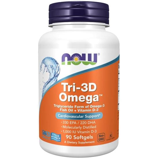 NOW Foods Tri-3d Omega Softgels 90 Softgels