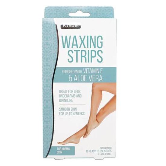 Nuage Waxing Strips For Legs Underarms & Bikni Line 8 Large And 8 Small Strip / For Normal Skin