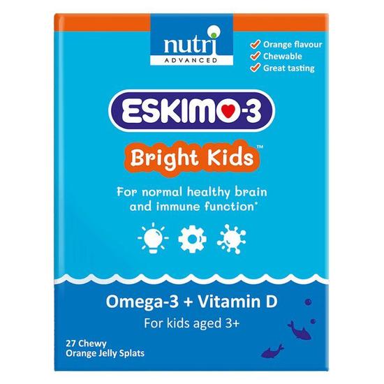 Nutri Advanced Eskimo Bright Kids Fish Oil Chewables 27 Chewables