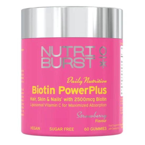 Nutriburst Biotin PowerPlus 2500mcg Gummies 60 Gummies