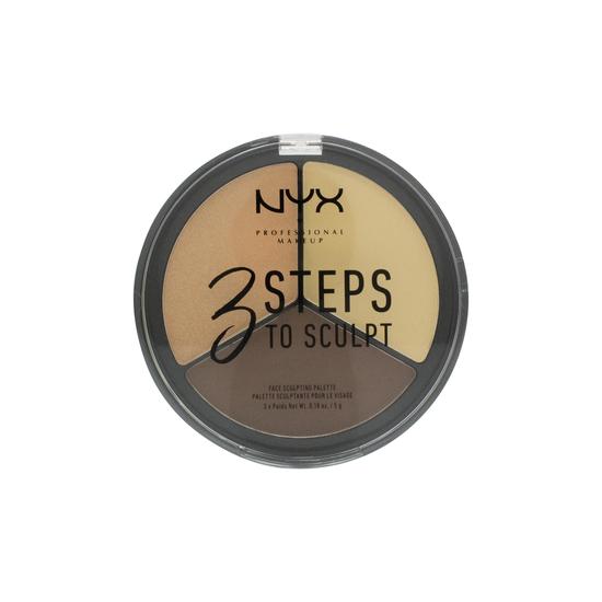 NYX Professional Makeup 3 Steps To Sculpt Face Sculpting Palette Light