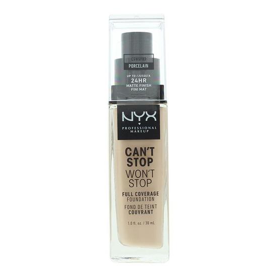 NYX Professional Makeup Cosmetcs Can't Stop Won't Stop 24h Porcelain Foundation