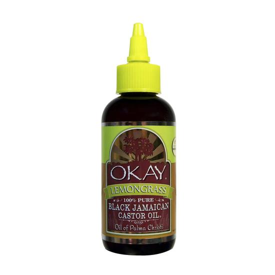 Okay 100 Percent Pure Black Jamaican Castor Oil With Lemongrass 118ml