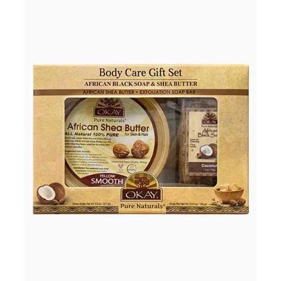 Okay African Black Soap & Shea Butter Gift Set