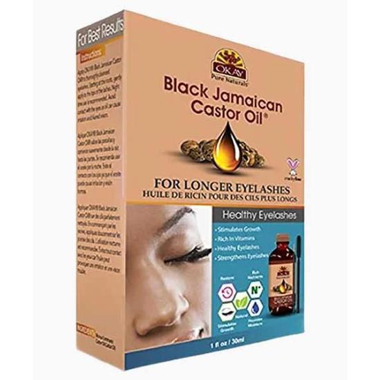 Okay Black Jamaican Castor Oil For Longer Eyelashes 30 ml