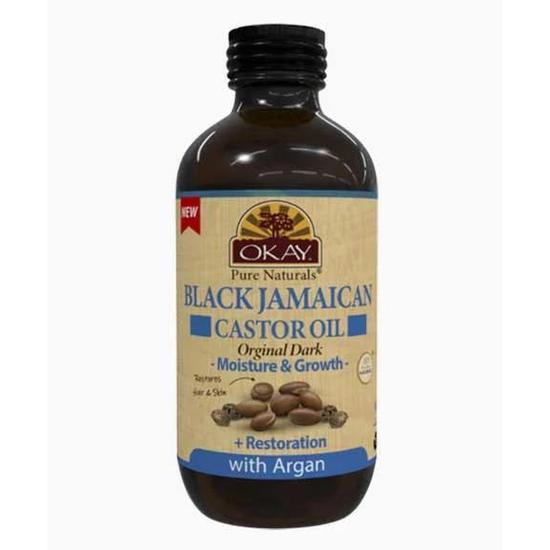 Okay Black Jamaican Original Dark Castor Oil With Argan 118ml