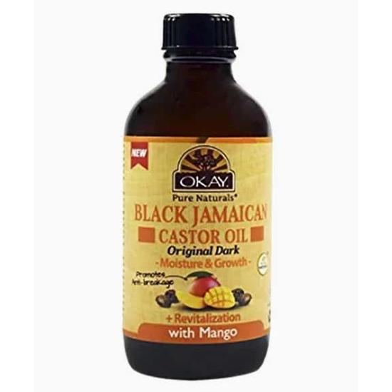 Okay Black Jamaican Original Dark Castor Oil With Mango 118ml