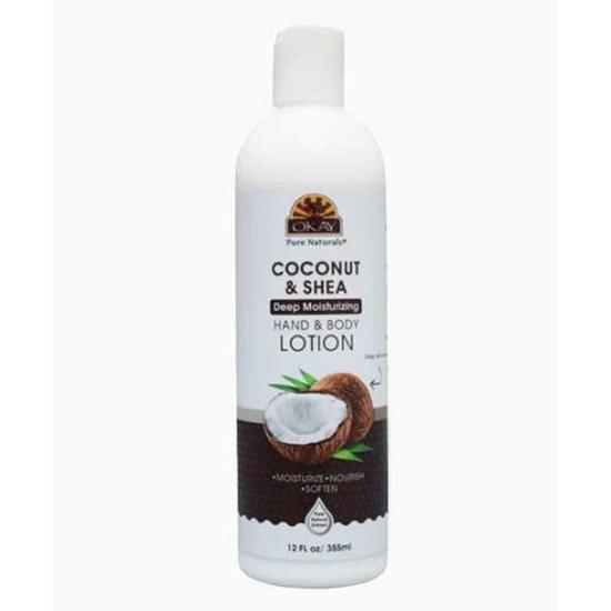 Okay Coconut Shea Deep Moisturising Hand & Body Lotion 355ml