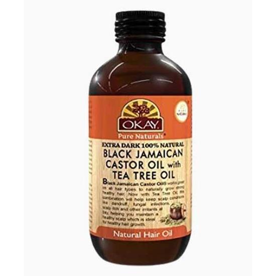 Okay Extra Dark Black Jamaican Castor Oil With Tea Tree Oil 118ml