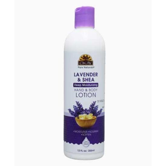 Okay Lavender Shea Deep Moisturising Hand & Body Lotion 355ml